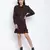 Blackliogious somocked up dotted printed women dress