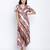 Saintly pure satin print women dress