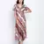 Saintly pure satin print women dress