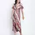 Saintly pure satin print women dress