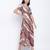 Saintly pure satin print women dress