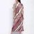 Saintly pure satin print women dress