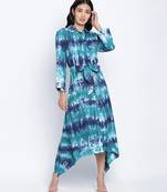 Divine Chic tig dye  button down women dress