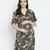 Emerland green printed maternity dress