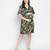 Emerland green printed maternity dress