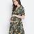 Emerland green printed maternity dress