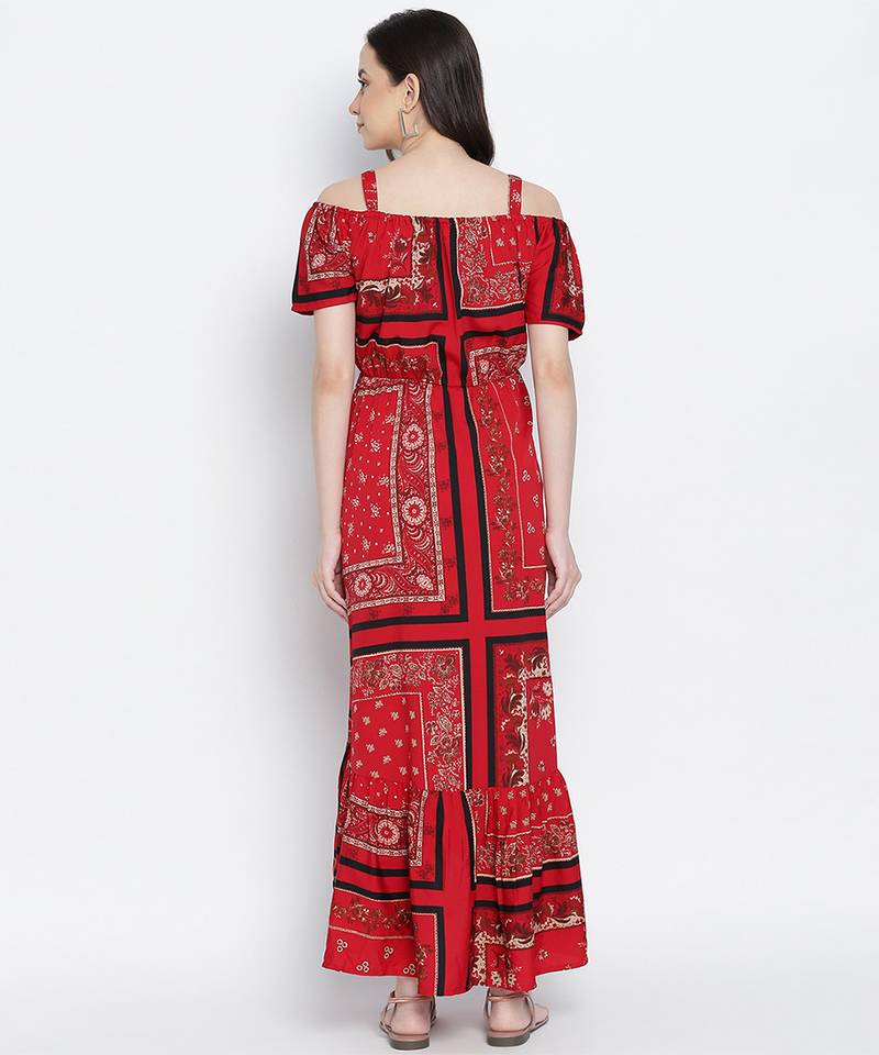 Glowing  Radden printed  elascticated maternity dress