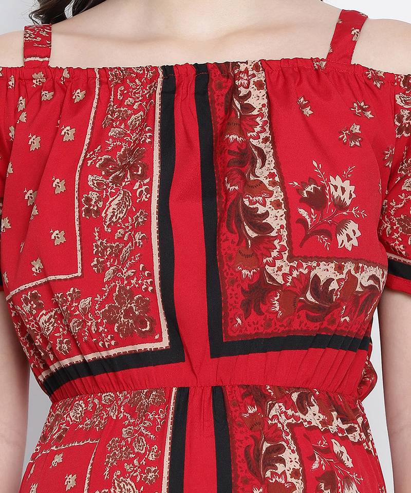 Glowing  Radden printed  elascticated maternity dress