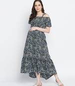 Endearing sweet posh floral printed maternity dress.