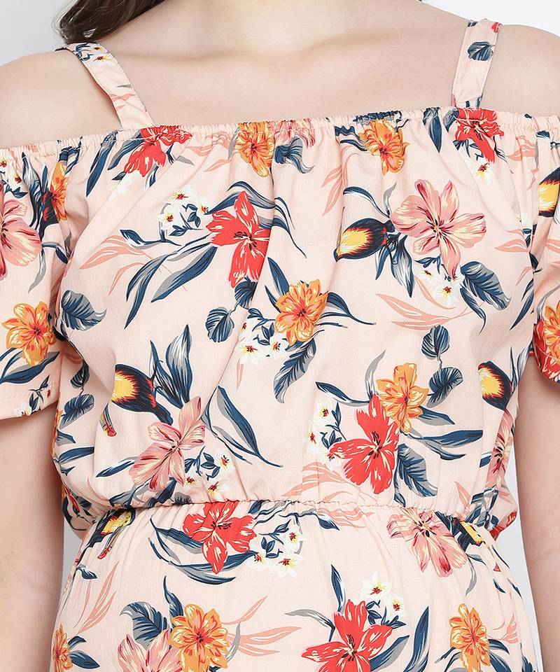 Creamy cream  baige  elascticated maternity dress.