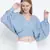 Jovial jwell blueish women Dobby crop top