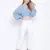 Jovial jwell blueish women Dobby crop top