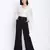 oatallic white frilled design women crop top