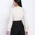 oatallic white frilled design women crop top