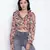 Flamingo muticolor frilled design women crop top.