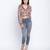 Flamingo muticolor frilled design women crop top.