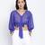 Happy Purple women crop Smocked details top