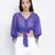Happy Purple women crop Smocked details top