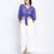 Happy Purple women crop Smocked details top