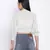 Bellzela Light green color women crop Smocked Details top
