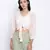 Aquantic peachy  women Smocked Tie crop top
