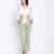 Pesto fij white women smocked Tie crop top