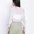 Pesto fij white women smocked Tie crop top