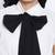 Ice white fancy women pussy bow top.