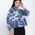 Fapper blue graphic print women top