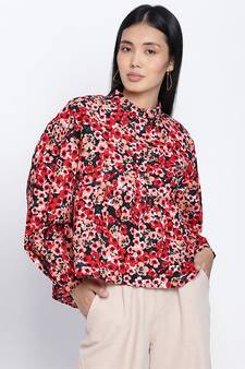 Orastic glam multicolor floral print  women top