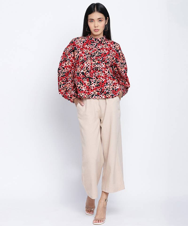 Orastic glam multicolor floral print  women top