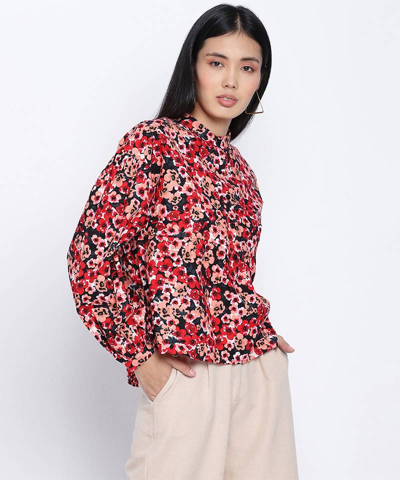 Orastic glam multicolor floral print  women top