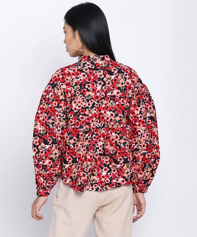 Orastic glam multicolor floral print  women top