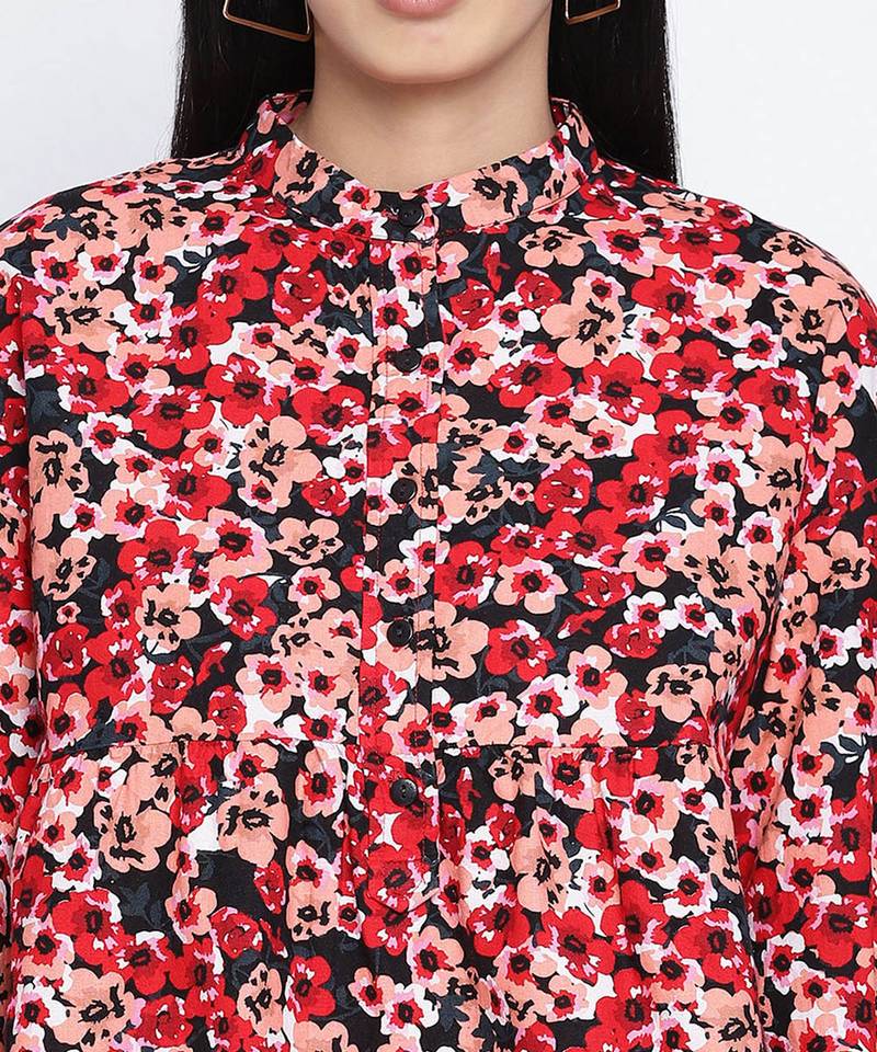 Orastic glam multicolor floral print  women top