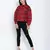 Flamed red animal printed women top