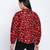 Flamed red animal printed women top