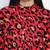 Flamed red animal printed women top