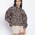 Dagger creamy brown animal printed women top