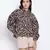 Dagger creamy brown animal printed women top