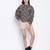 Dagger creamy brown animal printed women top