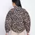 Dagger creamy brown animal printed women top