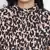 Dagger creamy brown animal printed women top