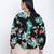 Jacky black floral printed women top