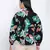 Jacky black floral printed women top