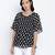 Pulpblack Pleated polka printed  women top