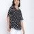 Pulpblack Pleated polka printed  women top