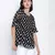 Pulpblack Pleated polka printed  women top