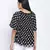 Pulpblack Pleated polka printed  women top