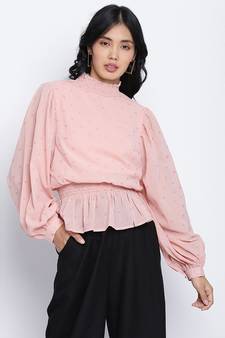 Ravisher peach  foil print women top