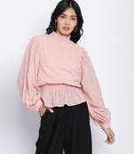 Ravisher peach  foil print women top